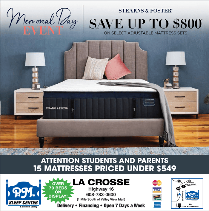Over 70 Mattress Sets on Display PM Sleep Center La Crosse, WI